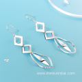 Trendy 925 Silver Dangle Earrings Geometry Ladies Earrings